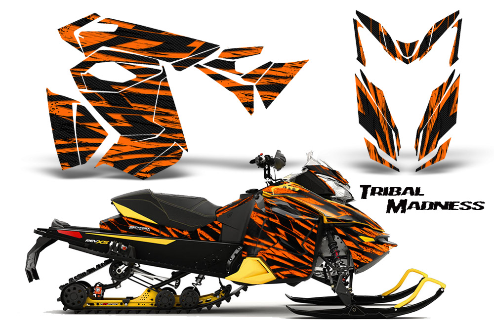 Skidoo Rev XS Graphics Kit Tribal Madness Orange YB